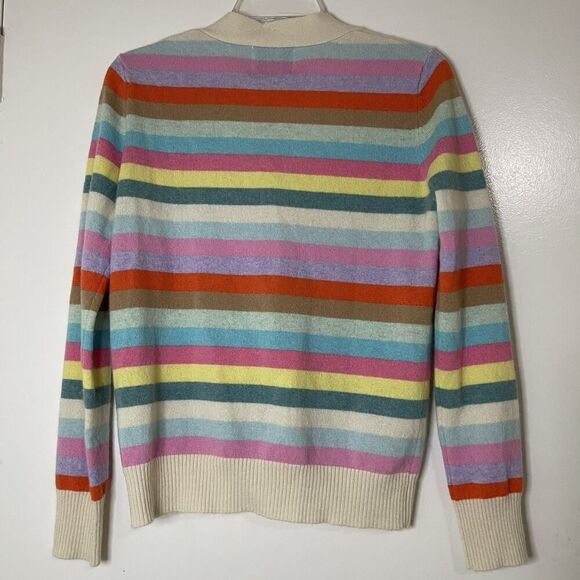 NWOT Jumper 1234 Multi-Stripe Boyfriend Cashmere soft Cardigan $372 -READ - Picture 3 of 7